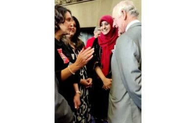 Adeeba Malik CBE DL meets HRH King Charles during his visit to Bradford