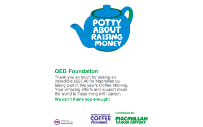 QED raise a fantastic £227.40 for Macmillan Cancer Support